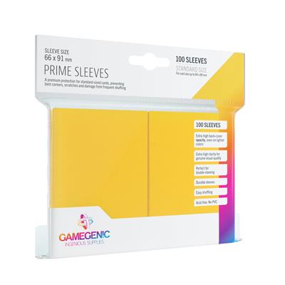 Gamegenic - Matte Prime Sleeves Yellow (100 Sleeves)