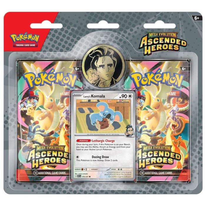 Pokemon TCG: Mega Evolution - Ascended Heroes 2-pack blister (Larry's Komala)