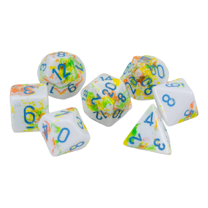 Chessex - Brush Polyhedral Breezy/blue 7-Die Set