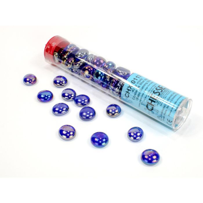 Chessex - Iridized Dark Blue Glass Stones Tube