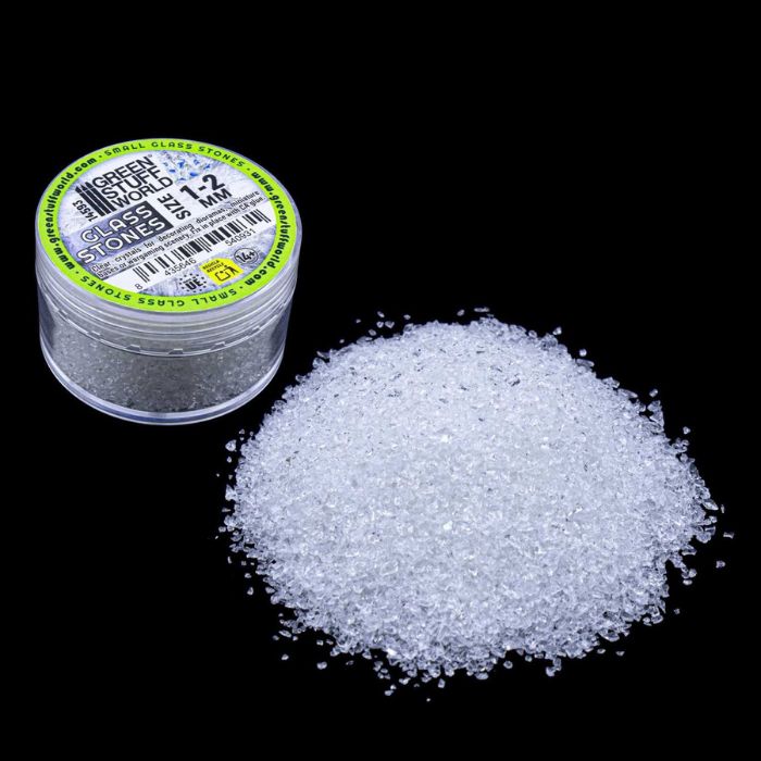 Crushed glass stones 1-2mm