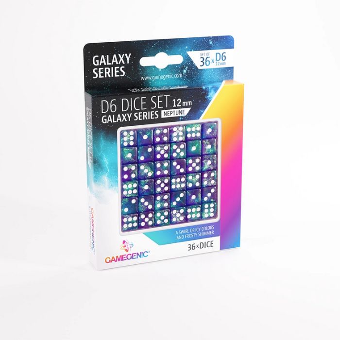 Gamegenic - Galaxy Series - Neptune - D6 Dice Set 12 mm (36 pcs)