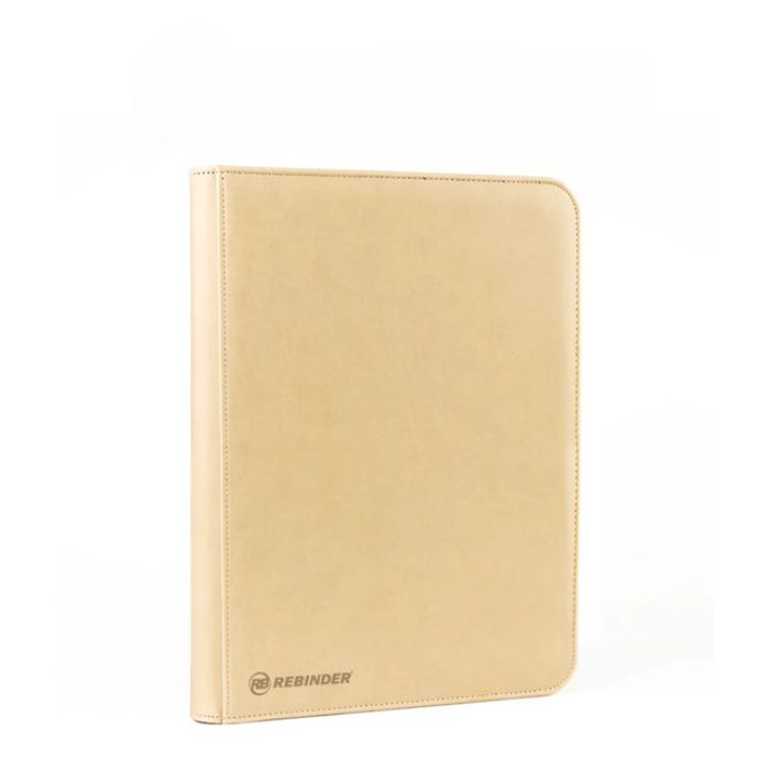 Rebinder - Toploader Binder Zipped (9-Pocket, Sand)