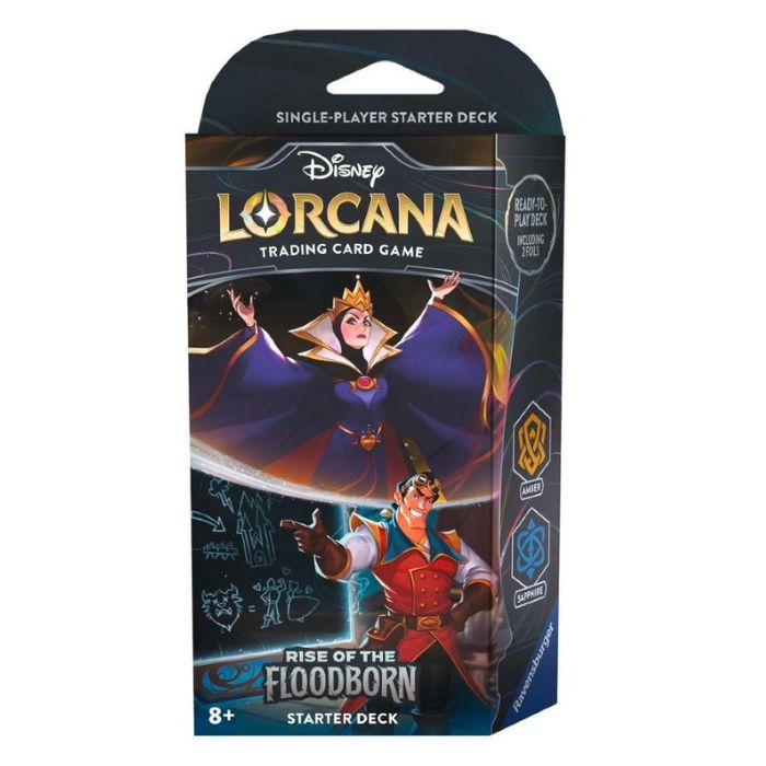 Disney Lorcana: Rise of the Floodborn TCG Starter Deck - Amber & Sapphire