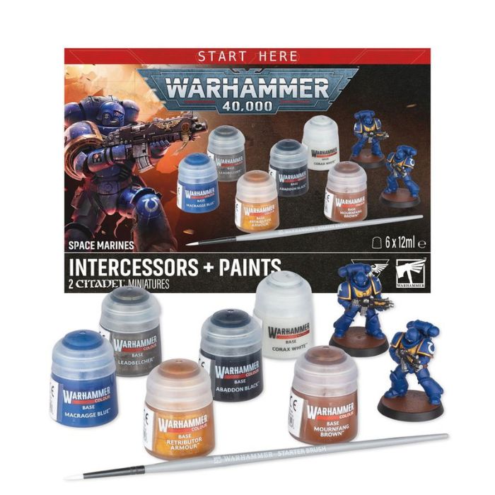 Warhammer 40,000: Space Marines - Intercessors + Paints