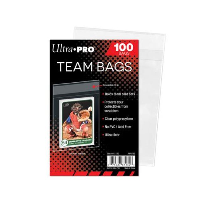 UP - Team Bags - Resealable Sleeves (100 Bags)