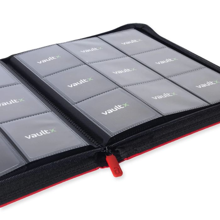 VaultX - 9-Pocket Exo-Tec® Zip Binder Fire Red