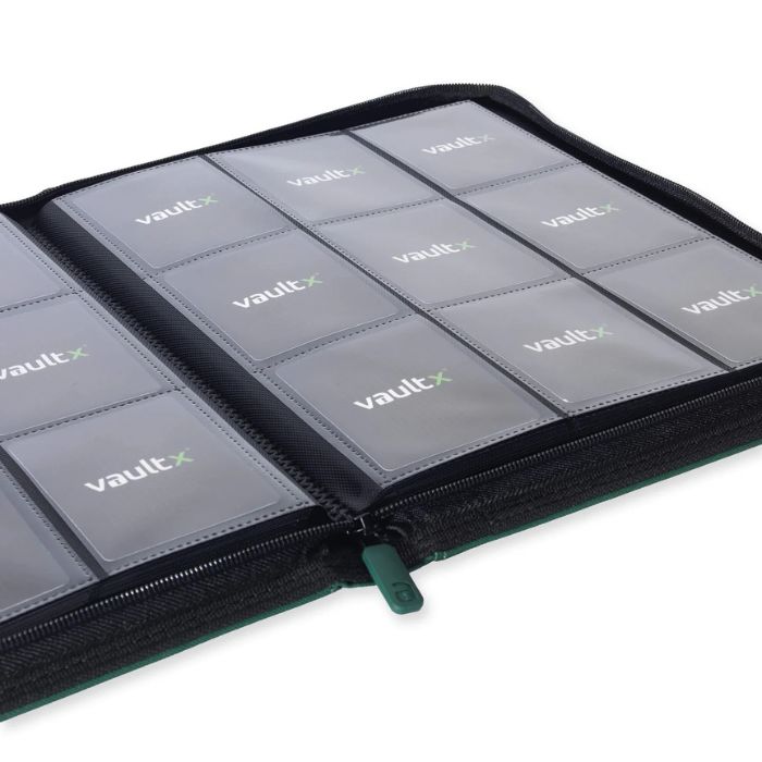 VaultX - 9-Pocket Exo-Tec® Zip Binder Forest Green