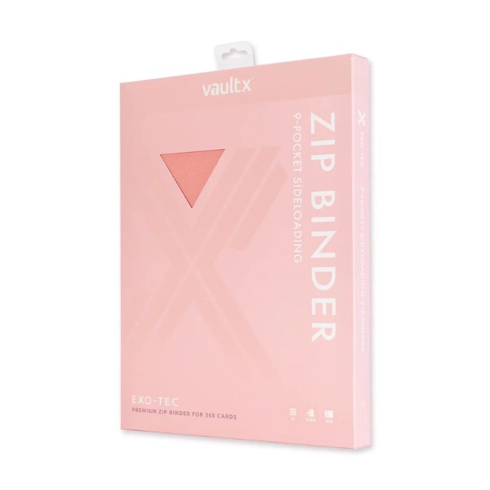 VaultX - 9-Pocket Exo-Tec® Zip Binder Just Pink