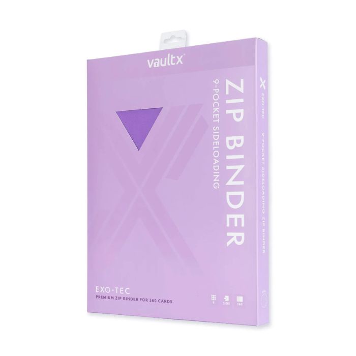 VaultX - 9-Pocket Exo-Tec® Zip Binder Just Purple