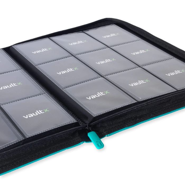 VaultX - 9-Pocket Exo-Tec® Zip Binder Ocean Blue