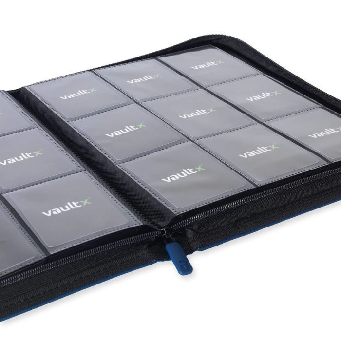 VaultX - 9-Pocket Exo-Tec® Zip Binder Royal Blue