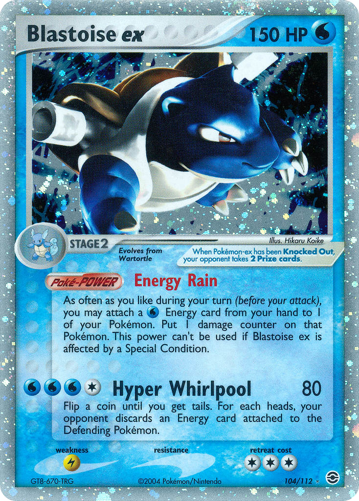 Blastoise ex - FireRed & LeafGreen - 104/112 - Holofoil