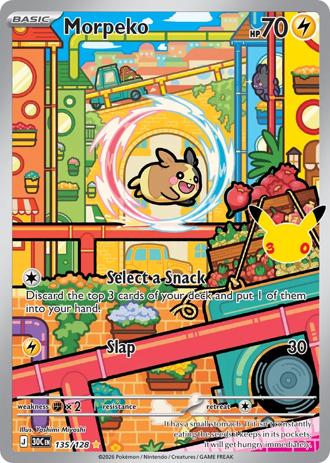 Morpeko - 30th Celebration - 135/128 - Holofoil