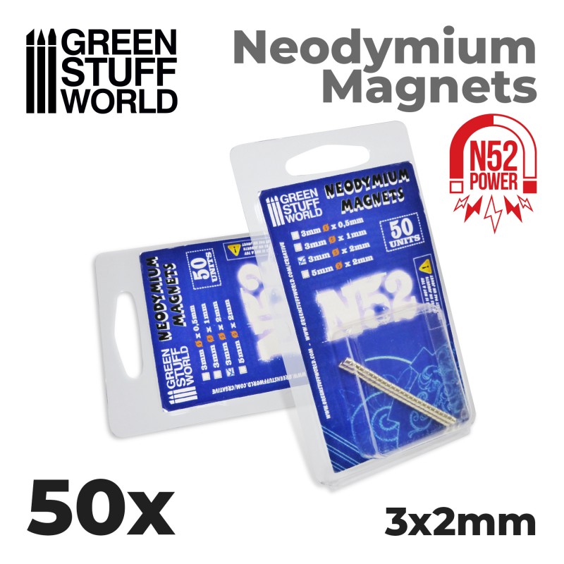 ▷ Neodymium Magnets 3x2mm - 50 units (N52)