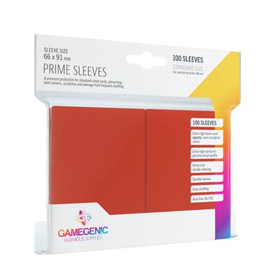 Gamegenic - Matte Prime Sleeves Red (100 Sleeves)