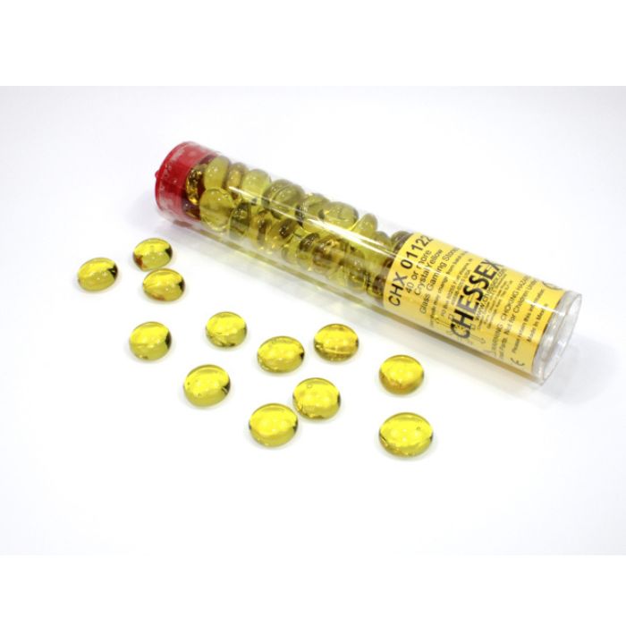 Chessex - Glass Stones in Tube - Yellow (40)