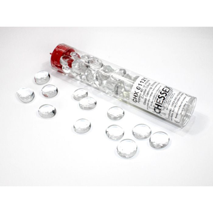 Chessex - Translucent Clear Glass Stones Tube
