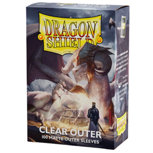 Dragon Shield - Standard size Outer Sleeves - Matte Clear (100 Sleeves)