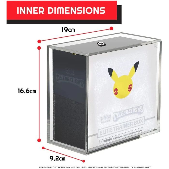 Evoretro - Acrylic Display Case for Pokemon Elite Trainer Boxes