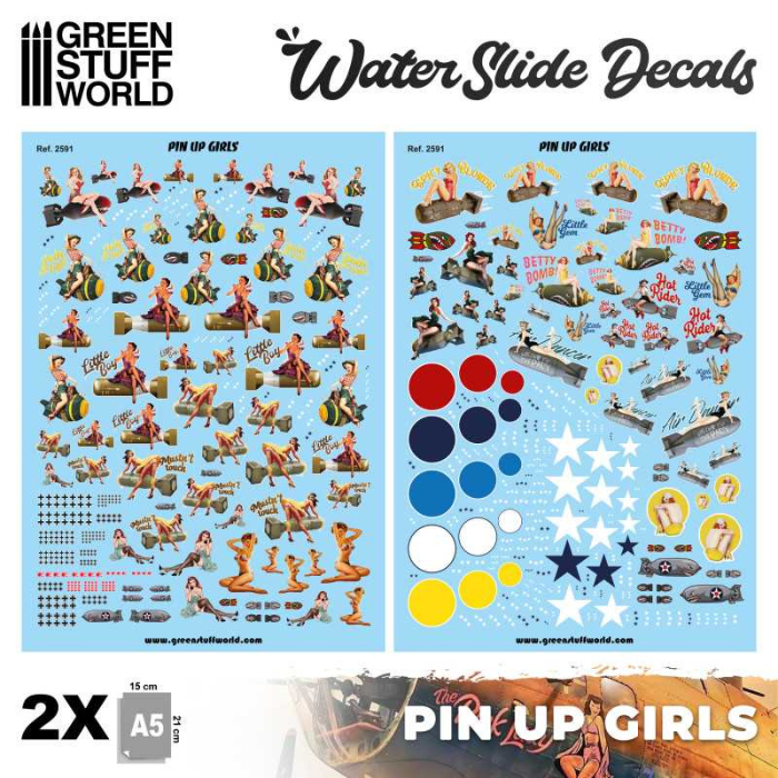 Water slide decals - Pin Ups