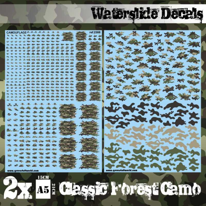 Waterslide Decals - Classic Forest Camo