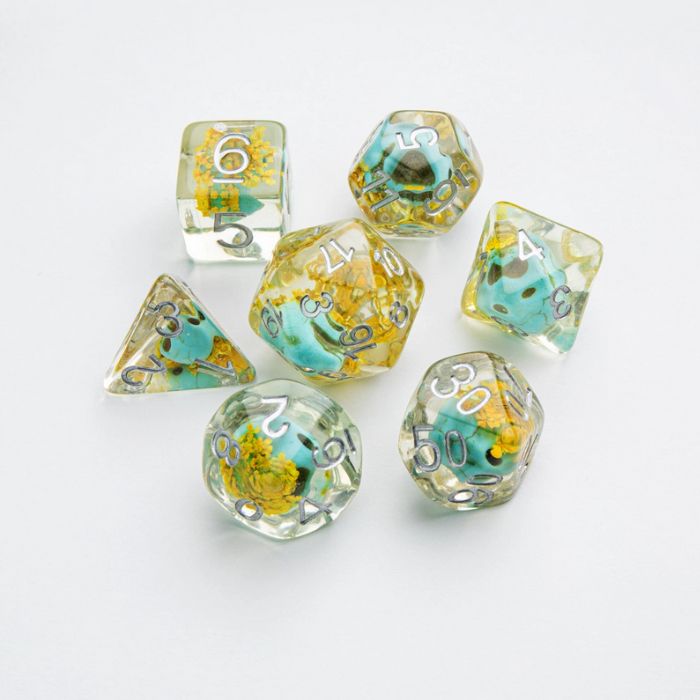 Gamegenic - Embraced Series - Green Skull - RPG Dice Set (7pcs)
