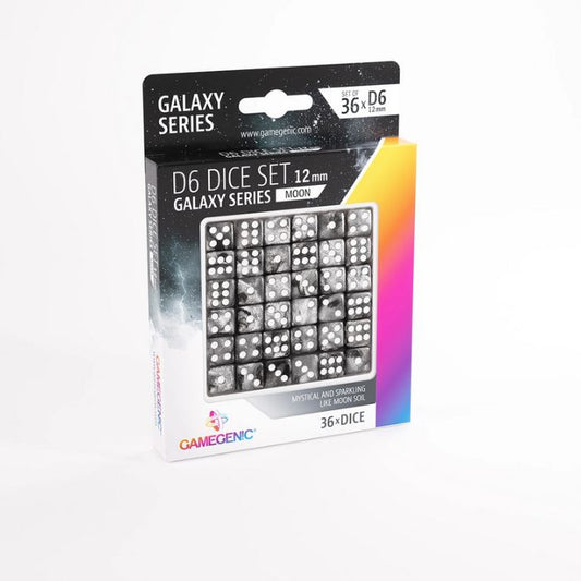 Gamegenic - Galaxy Series - Moon - D6 Dice Set 12 mm (36 pcs)