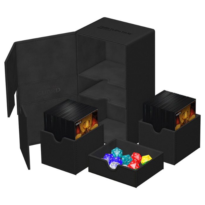 Ultimate Guard Twin Flip`n`Tray 200+ XenoSkin Monocolor Black