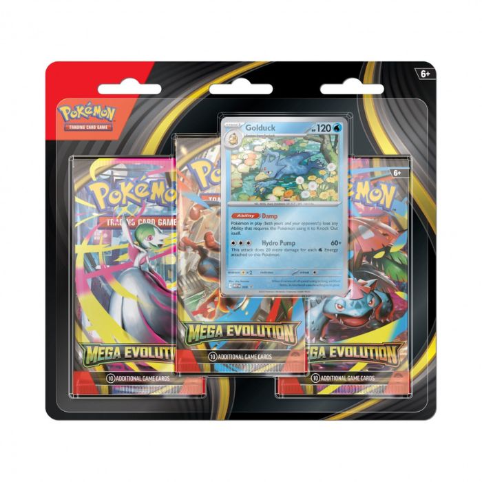 Pokemon TCG: Mega Evolution - 3-Pack Blister (Golduck)
