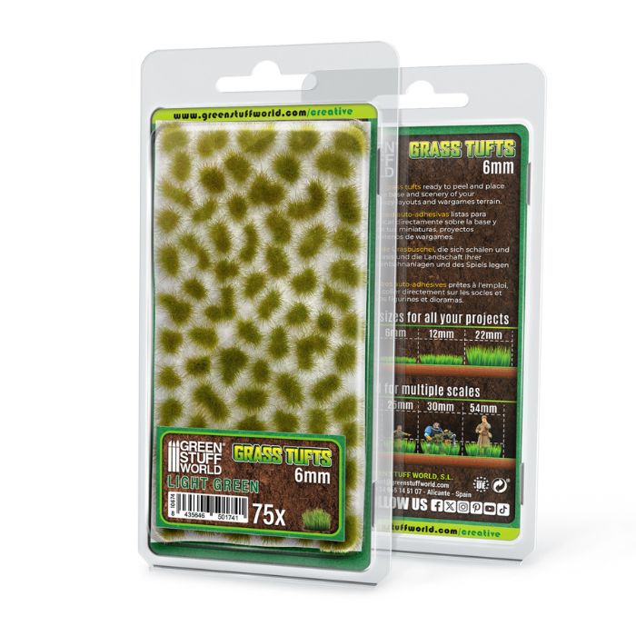 Static Grass Tufts 6 mm -  Light Green