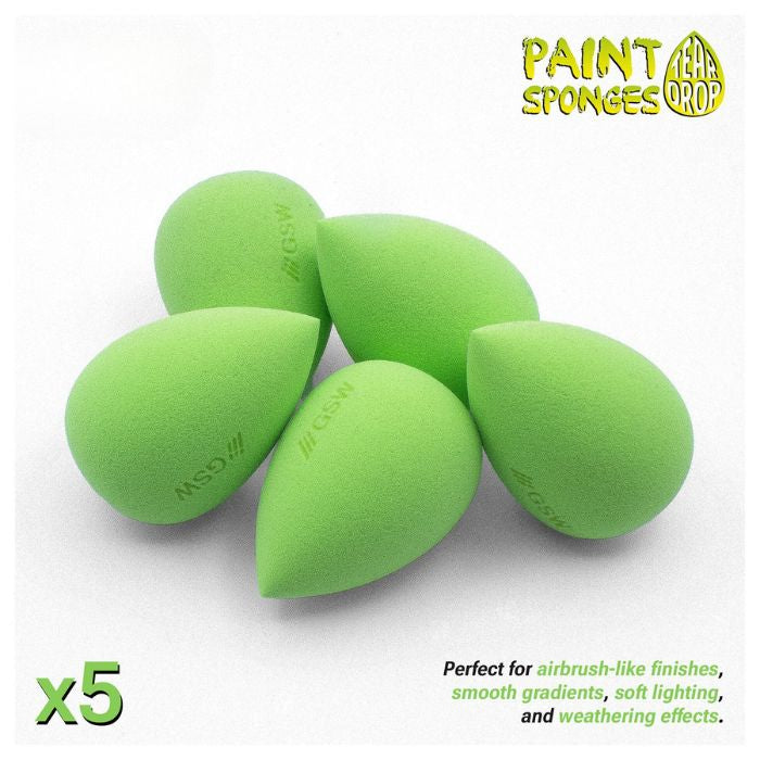Teardrop paint sponges