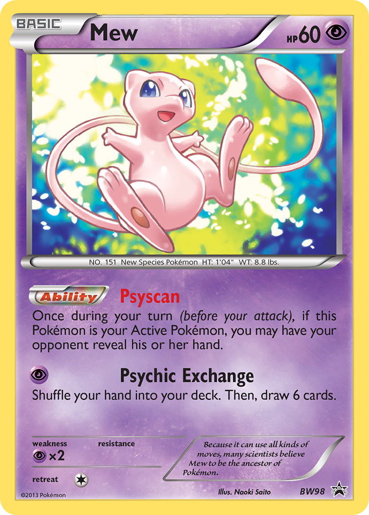Mew - BW Black Star Promos - BW98 - Holofoil