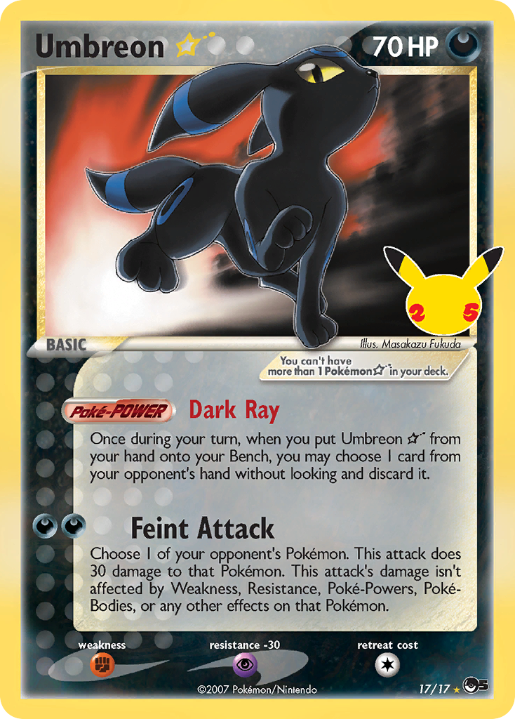 Umbreon ☆ - Celebrations: Classic Collection - 17 - Holofoil