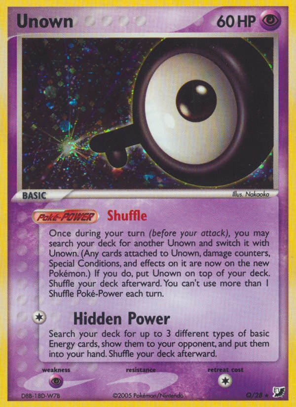 Unown - Unseen Forces - Q/28 - Holofoil