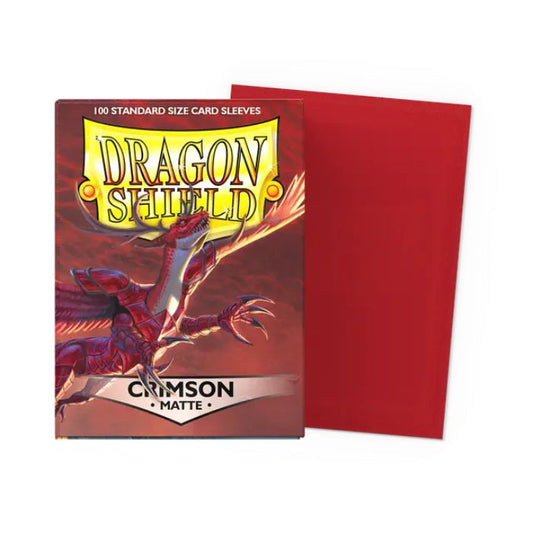 Dragon Shield - Crimson Matte Sleeves (100 Sleeves)