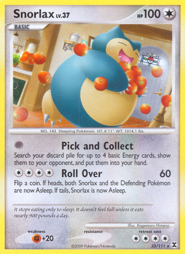 Snorlax - Rising Rivals - 33/111 - League Stamp