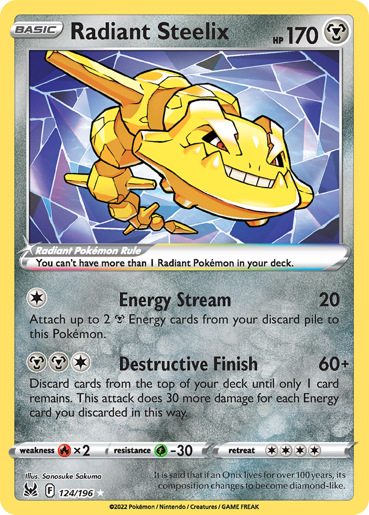 Radiant Steelix - Lost Origin - 124/196 - Holofoil