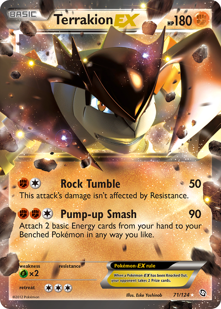 Terrakion-EX - Dragons Exalted - 71/124 - Holofoil