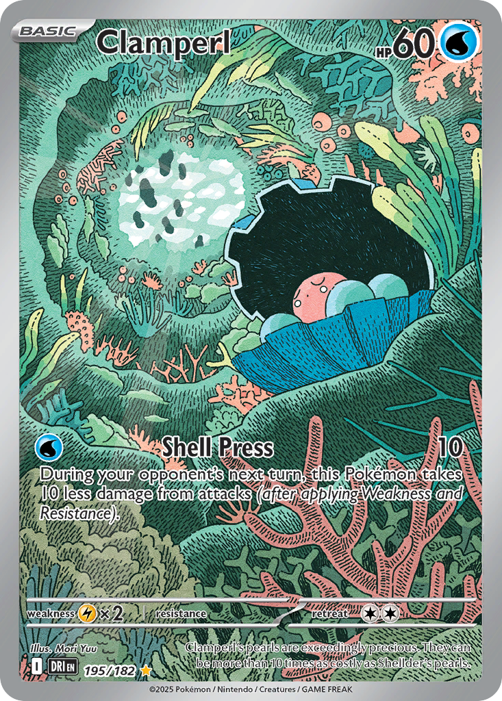 Clamperl - Destined Rivals - 195/182 - Holofoil