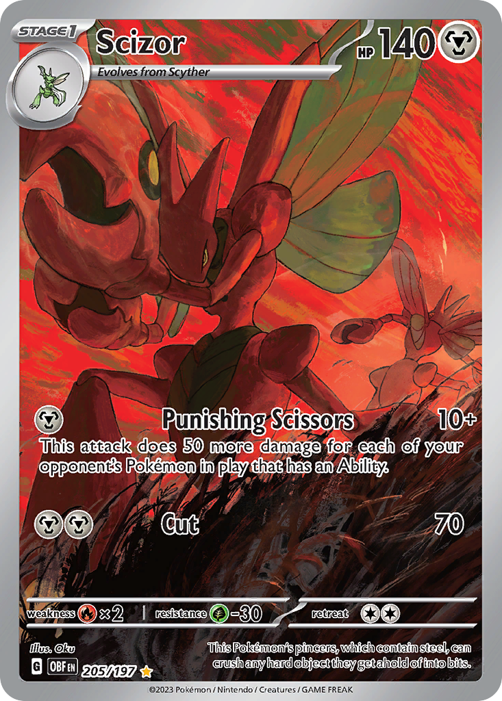 Scizor - Obsidian Flames - 205/197 - Holofoil