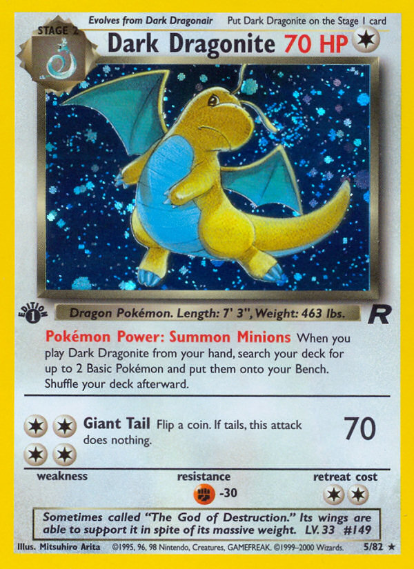 Dark Dragonite - Team Rocket - 5/82 - Unlimited Holofoil