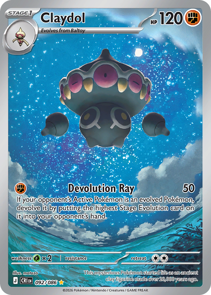 Claydol - Chaos Rising - 092/086 - Holofoil