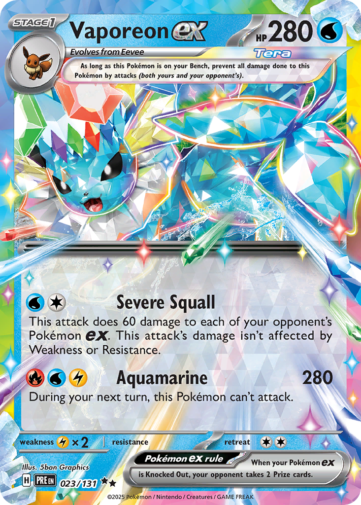 Vaporeon ex - Prismatic Evolutions - 023/131 - Holofoil