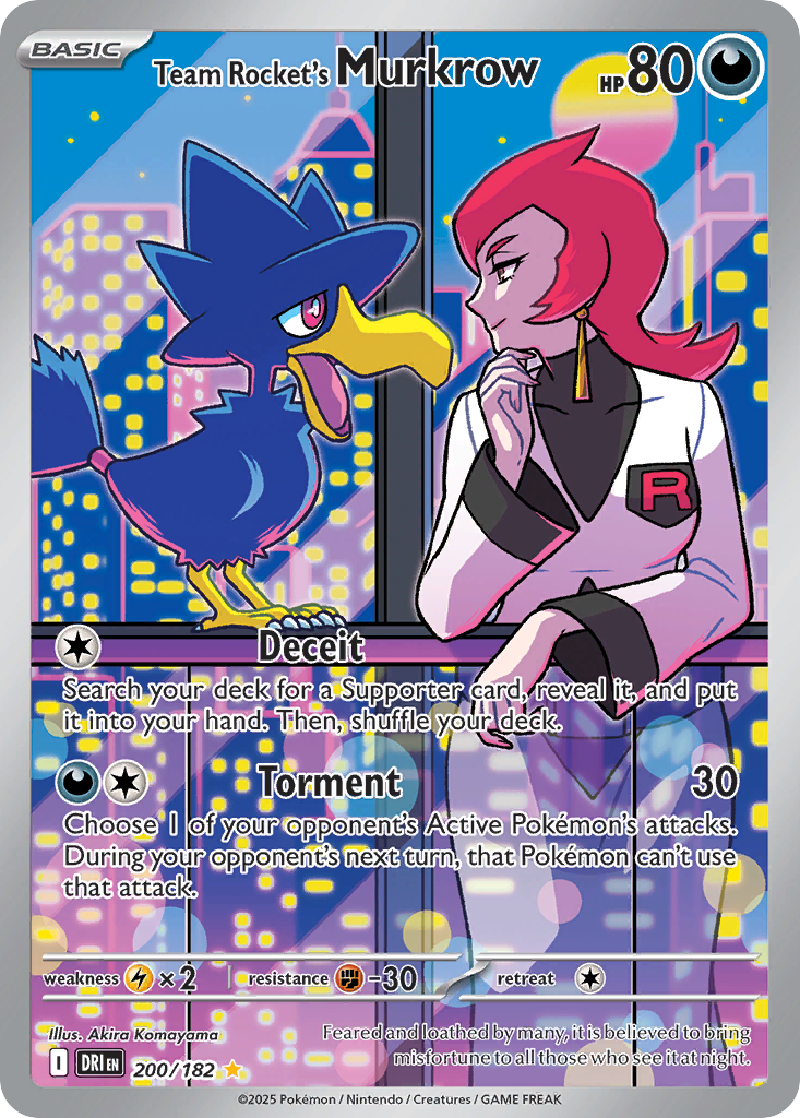Team Rocket's Murkrow - Destined Rivals - 200/182 - Holofoil