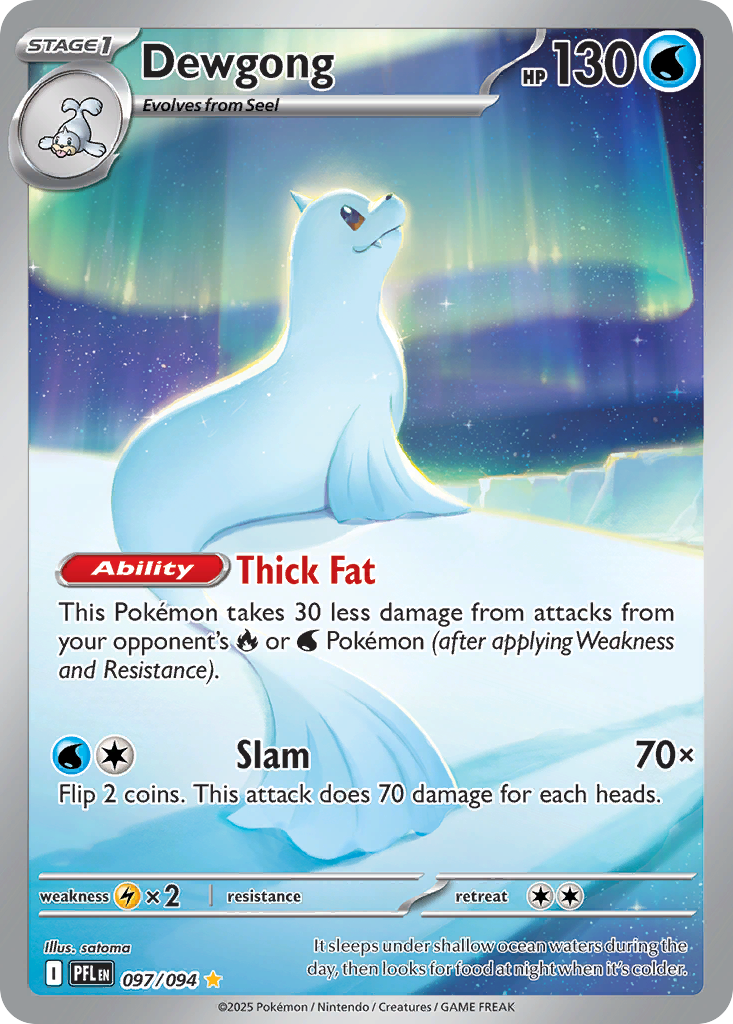 Dewgong - Phantasmal Flames - 097/094 - Holofoil