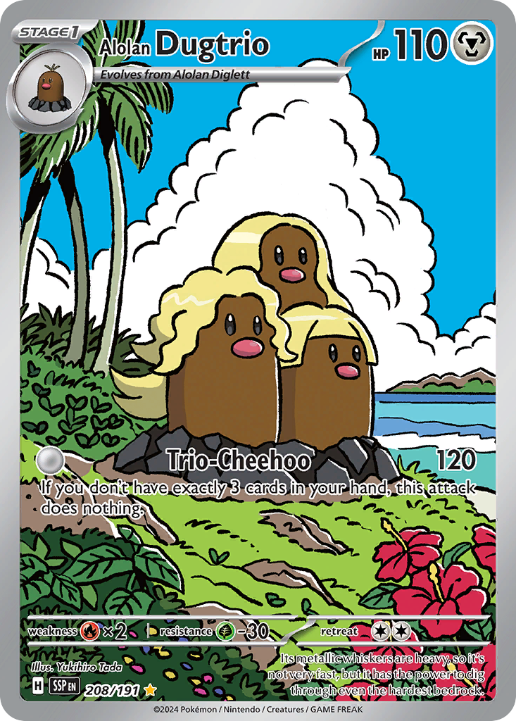 Alolan Dugtrio - Surging Sparks - 208/191 - Holofoil