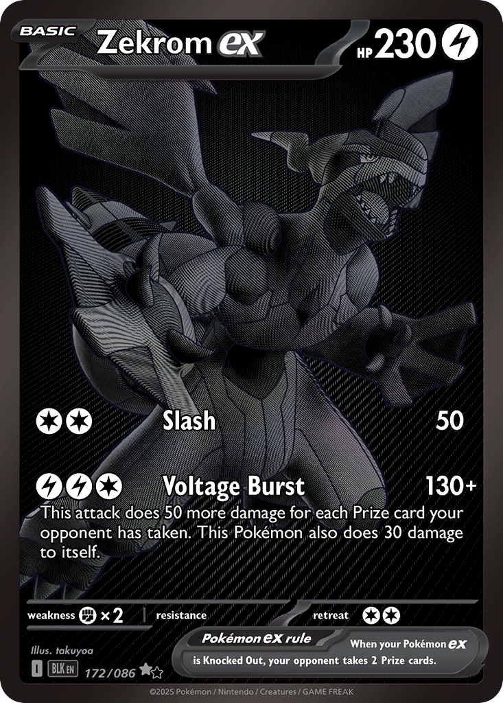 Zekrom ex - Black Bolt - 172/086 - Holofoil