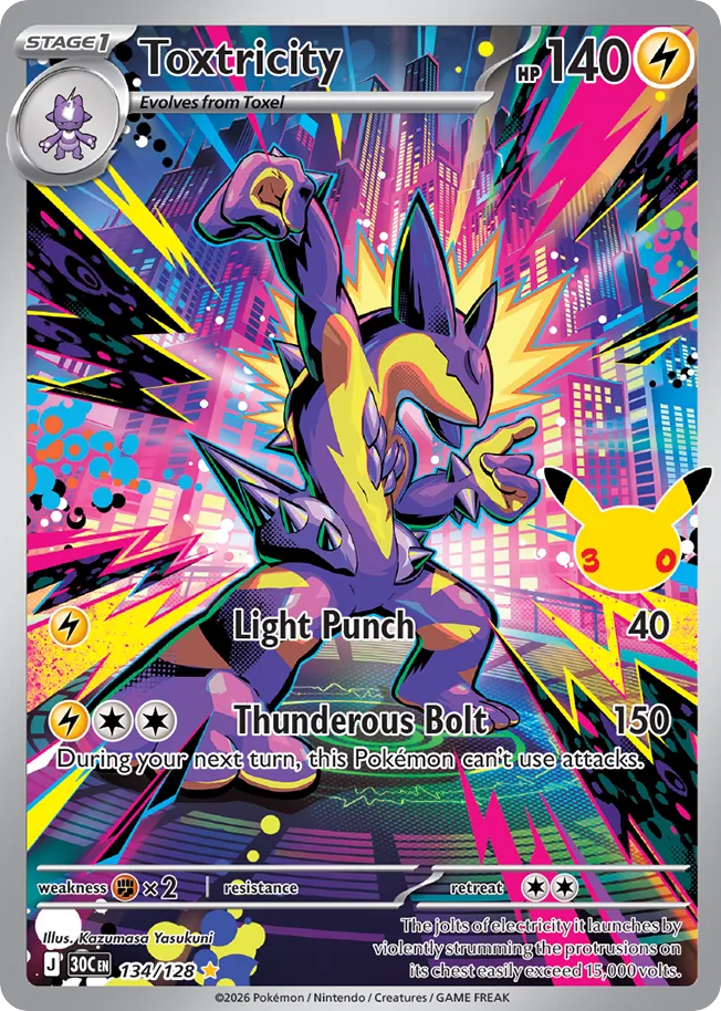 Toxtricity - 30th Celebration - 134/128 - Holofoil