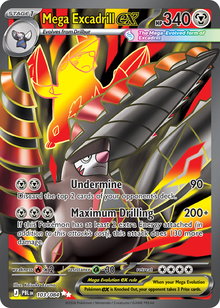 Mega Excadrill ex - Pitch Black - 103/084 - Holofoil